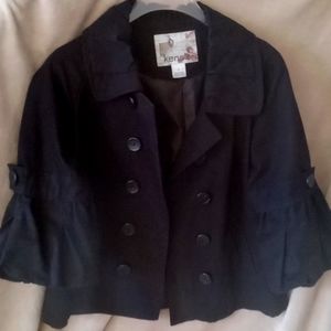Kensie size 6 cropped black jacket